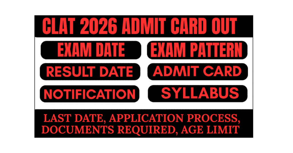 CLAT 2026 Admit Card OUT Exam Date