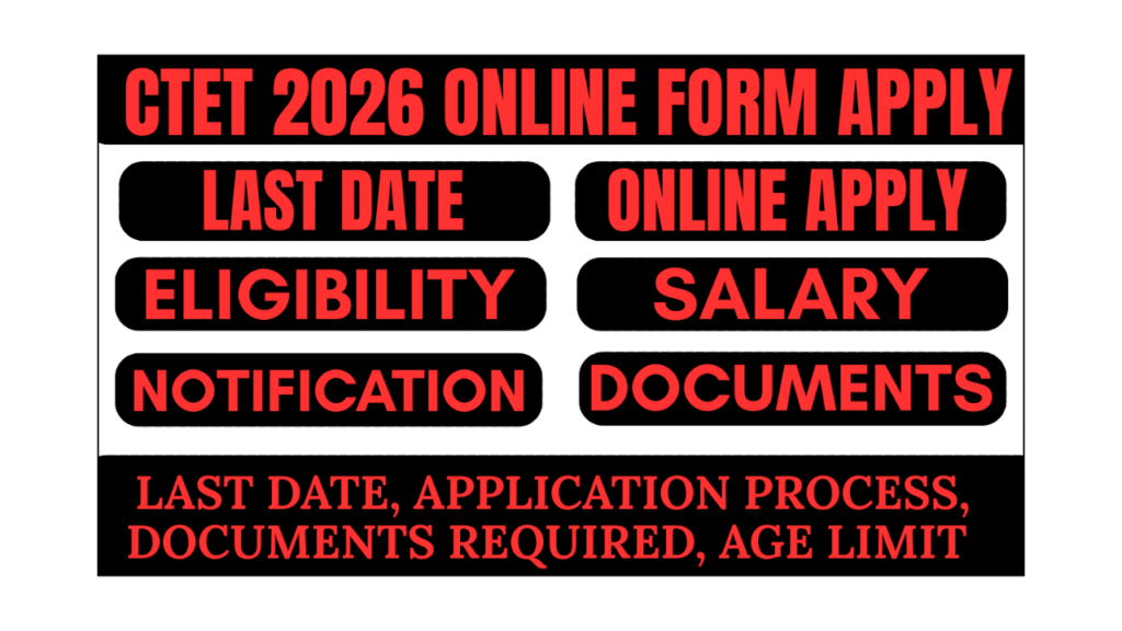 CTET 2026 Online form apply