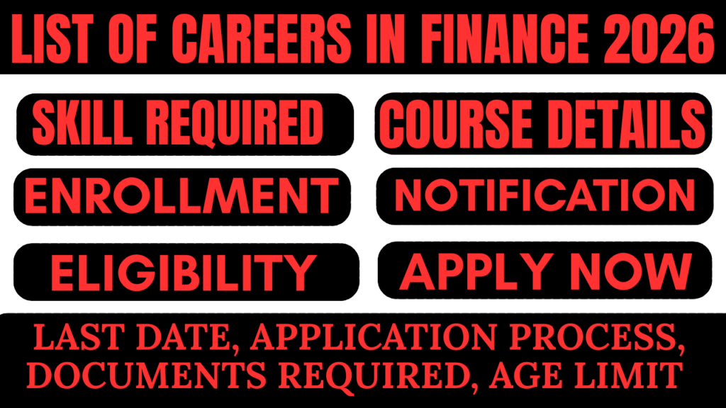 List of Careers in Finance 2026