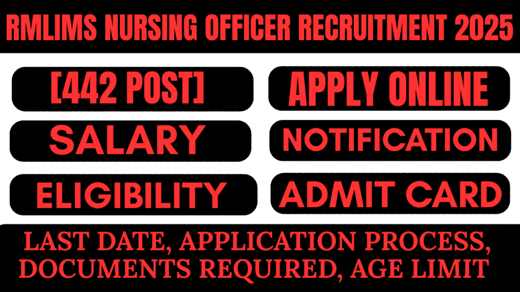 RMLIMS Nursing Officer Recruitment 2025