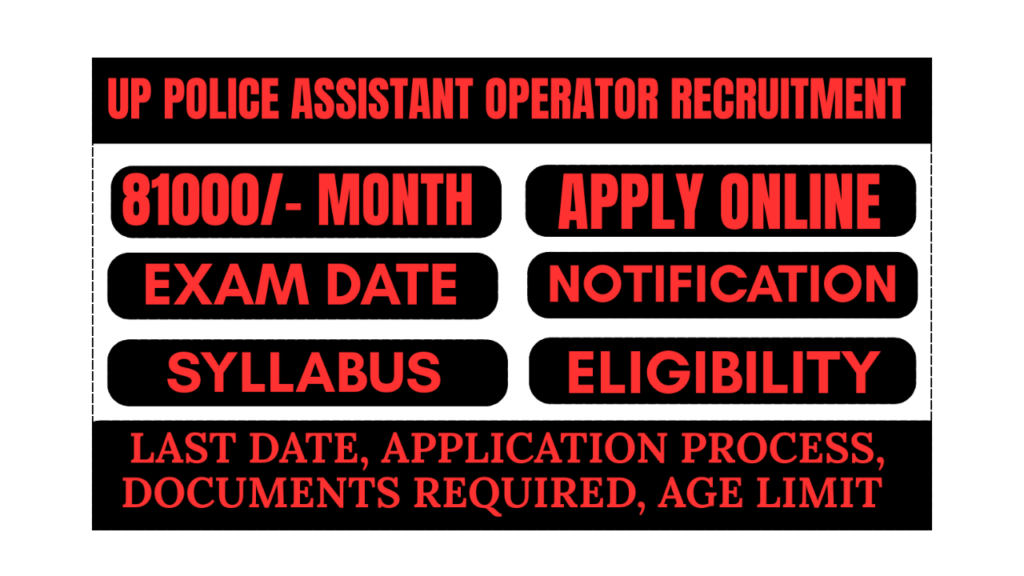 UP Police Assistant Operator Recruitment