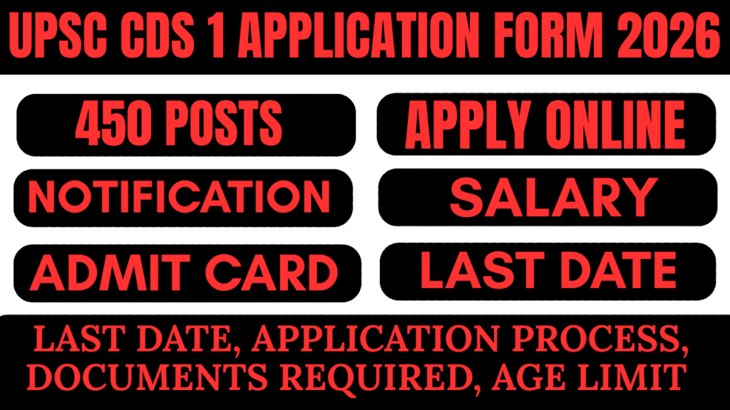 UPSC CDS 1 Application Form 2026 apply online