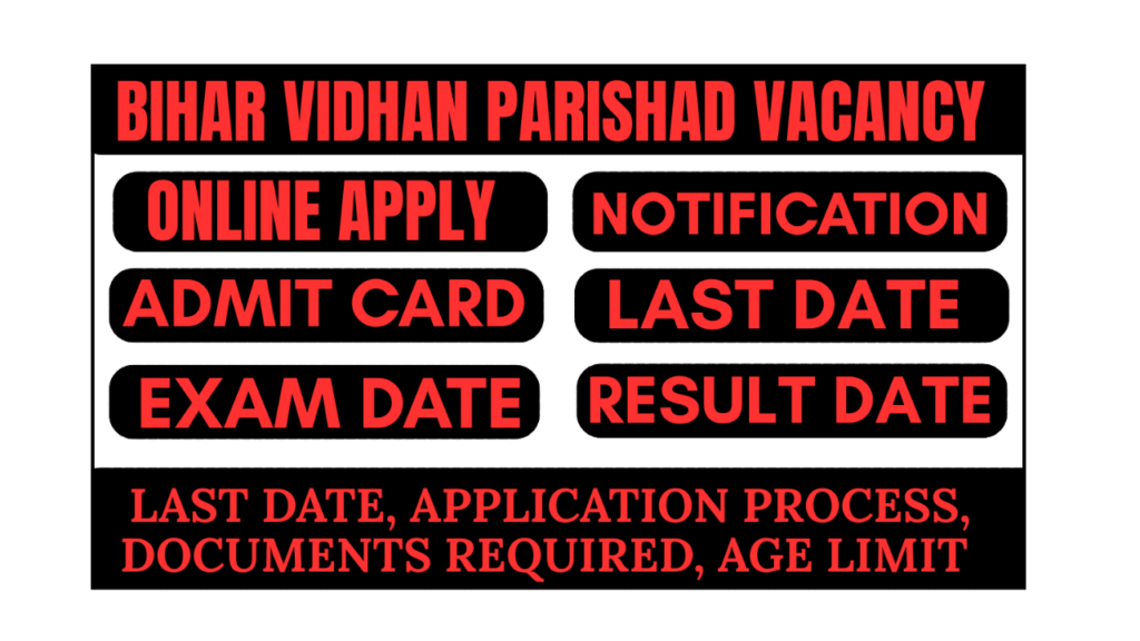 bihar vidhan parishad sachivalaya vacancy 2025