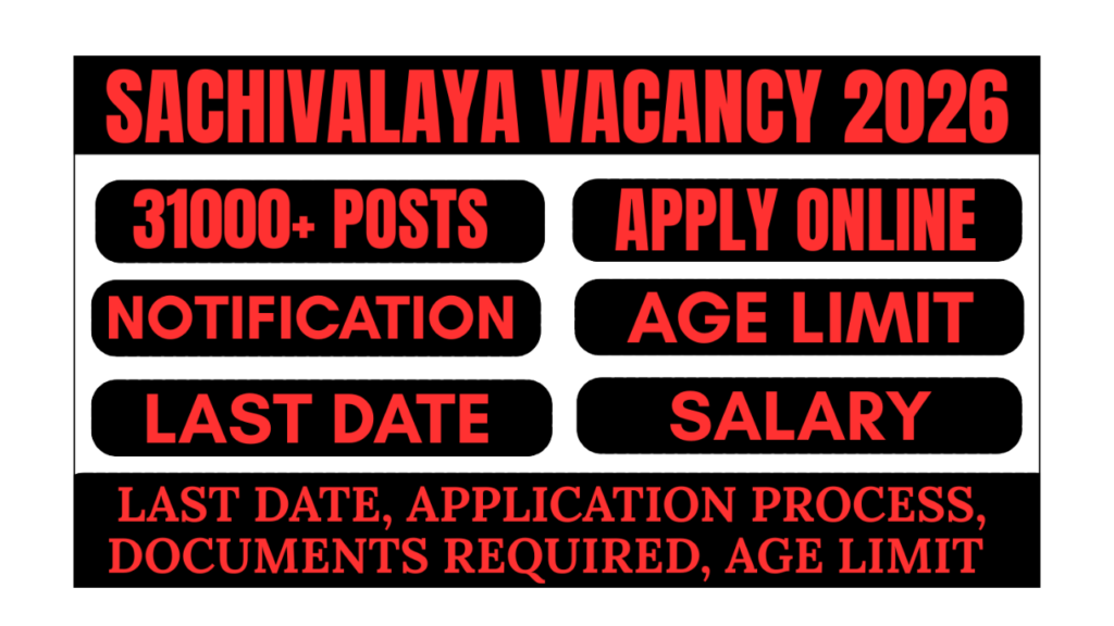 sachivalaya vacancy 2026