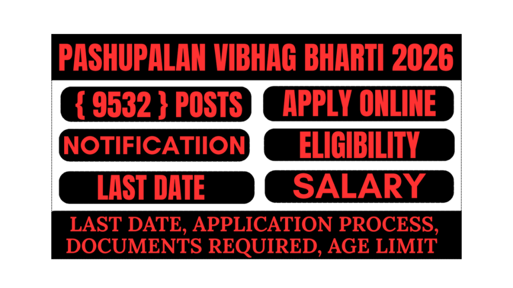 Pashupalan Vibhag Recruitment 2026