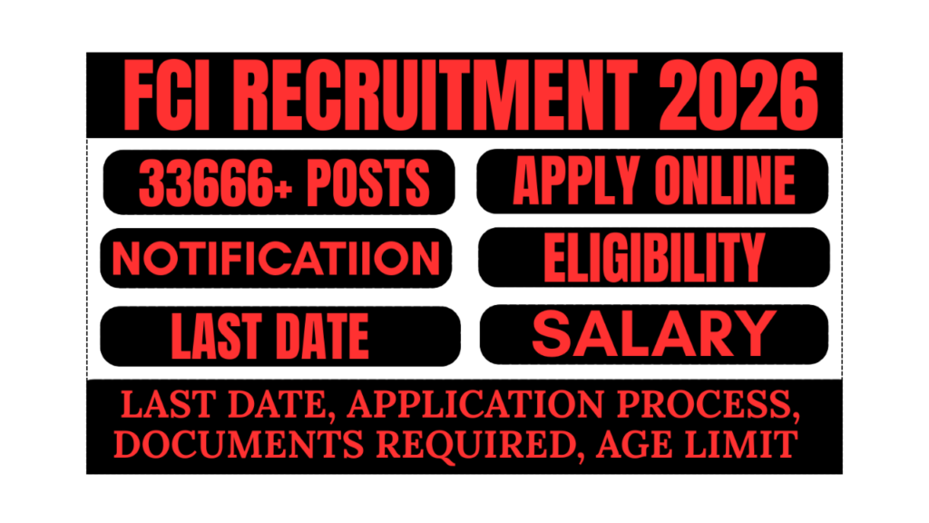 fci recruitment 2026 apply online