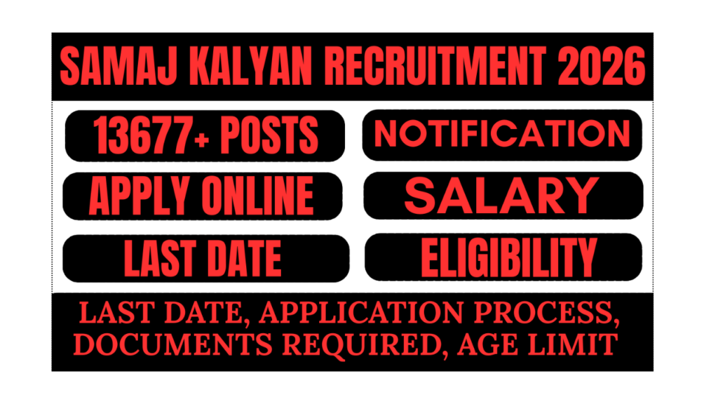 Samaj Kalyan Vibhag Recruitment 2026