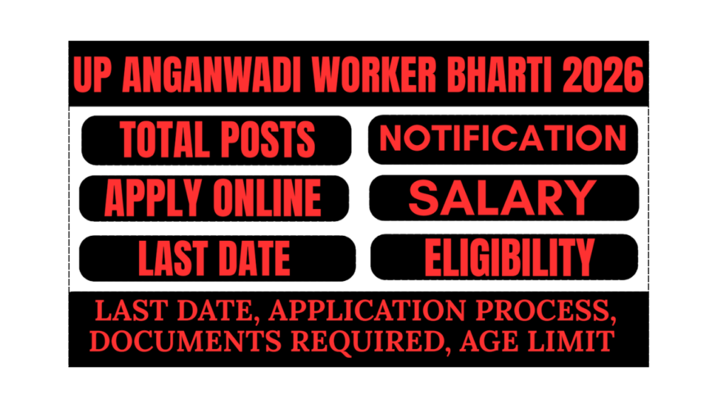 up anganwadi worker bharti 2026 apply online